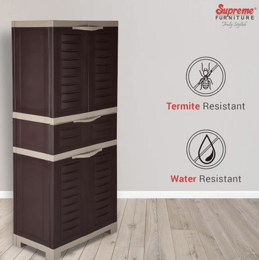 Supreme Fusion-02 MDR Center Drawer Storage Cupboard,Brown&Beige - Image 5